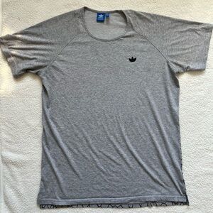 Adidas Men's Gray Back Print T-Shirt